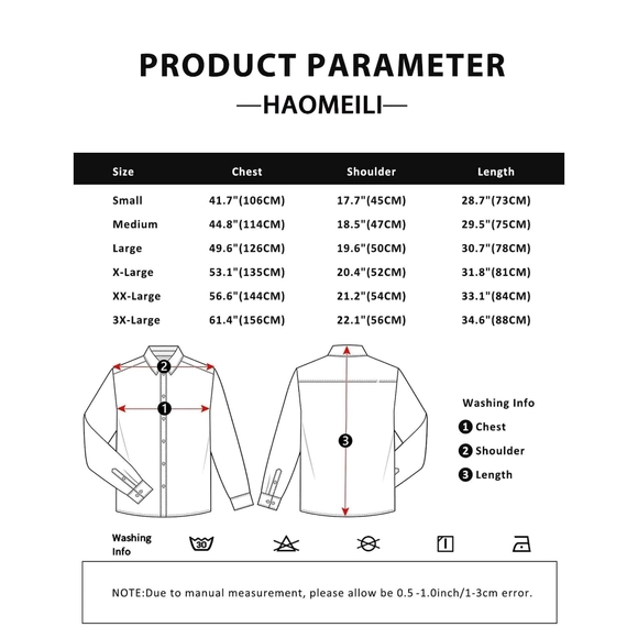 HAOMEILI Men's Button Down Regular Fit Long Sleeve Plaid Flannel Casual Shirts - Picture 6 of 6